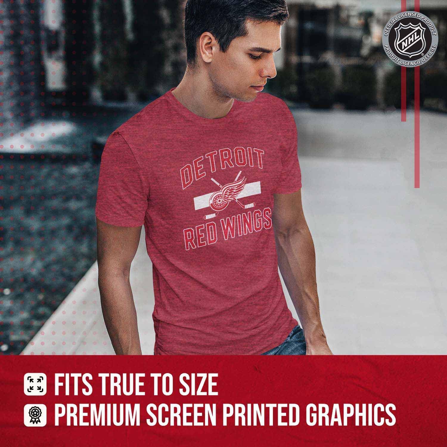 Wright & Ditson NHL Adult Faceoff Tag-Less T-Shirt, Jersey Stripe, Unisex Hockey Tee, Comfortable Soft Cotton - Image 4