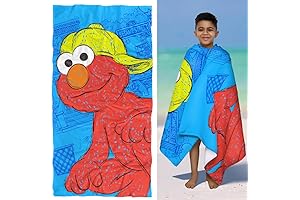 LOGOVISION Sesame Street Elmo On The Street Kids Beach Towel
