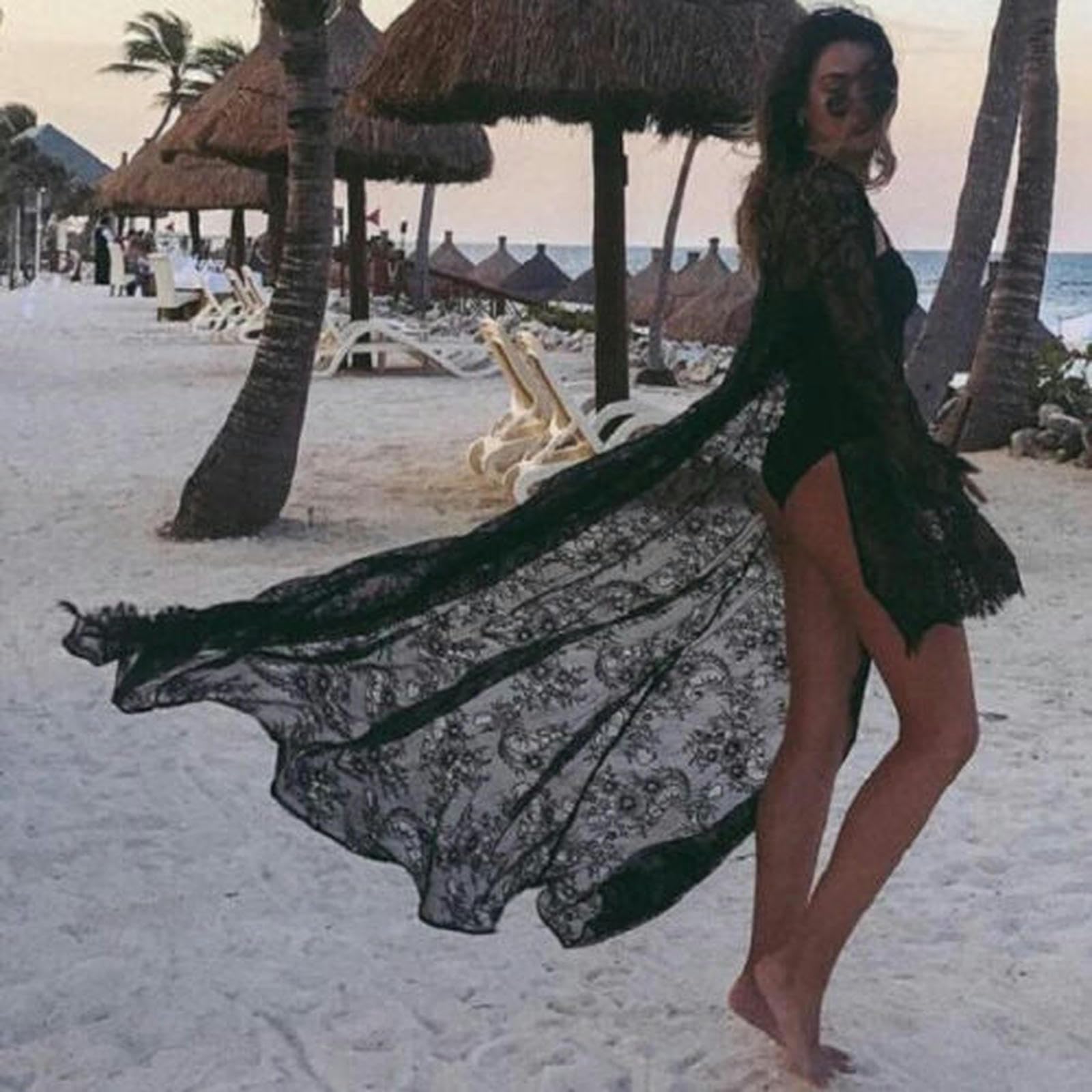 CheChury Kimono Vesten voor Vrouwen Boho Vesten Open Front Strand Coverups Losse Badmode Zomer Chiffon Kimono Sjaal Tops Bikini Cover Up Blouse voor UK, Boho-groen, S
