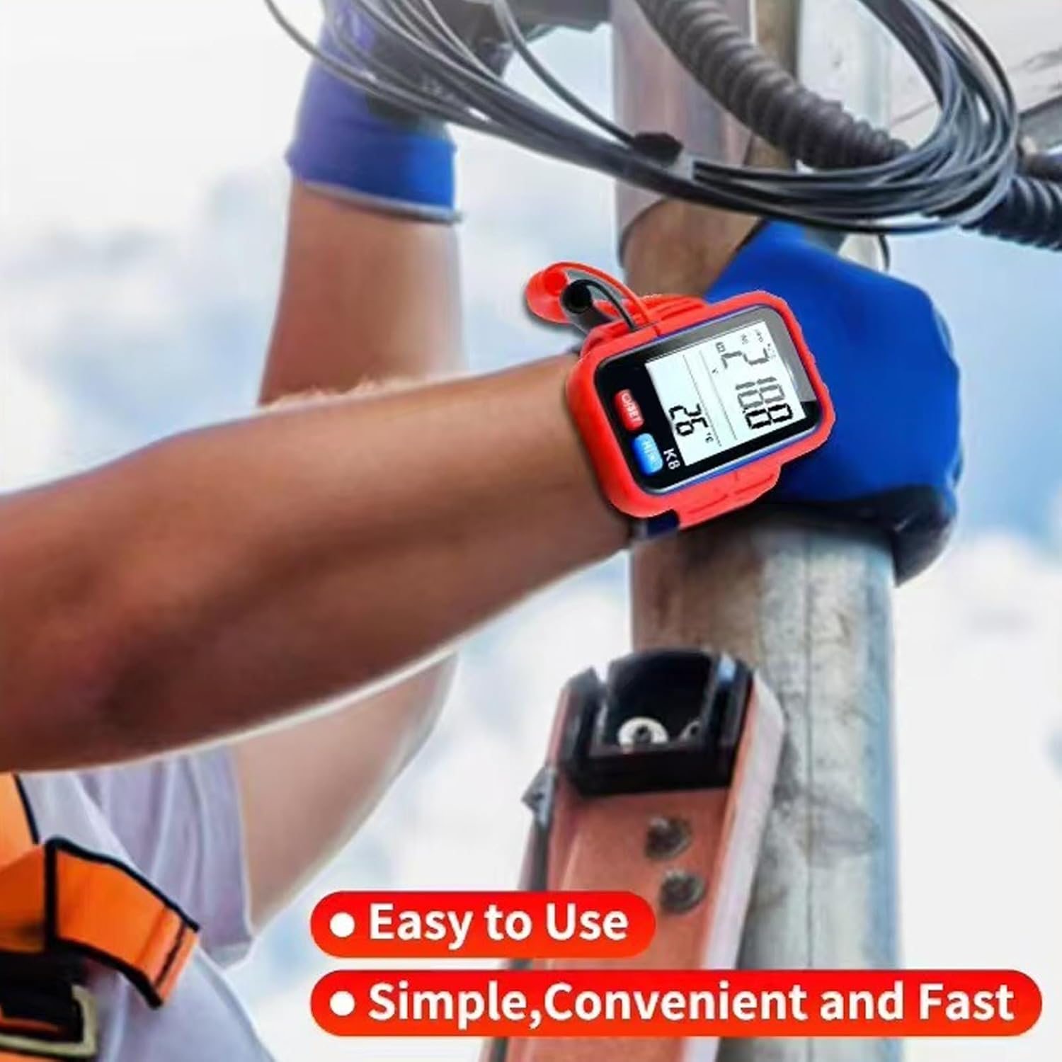 Ergonomic Wrist Multimeter Basic Electrical Testing Voltmeter and Resistance for Daily Maintenance Tasks Wrist Digital Multimeter