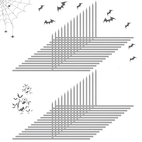 15PCS Halloween Metal Stake Heavy Duty 9''x4''Tombstone Stake,T Shape Metal