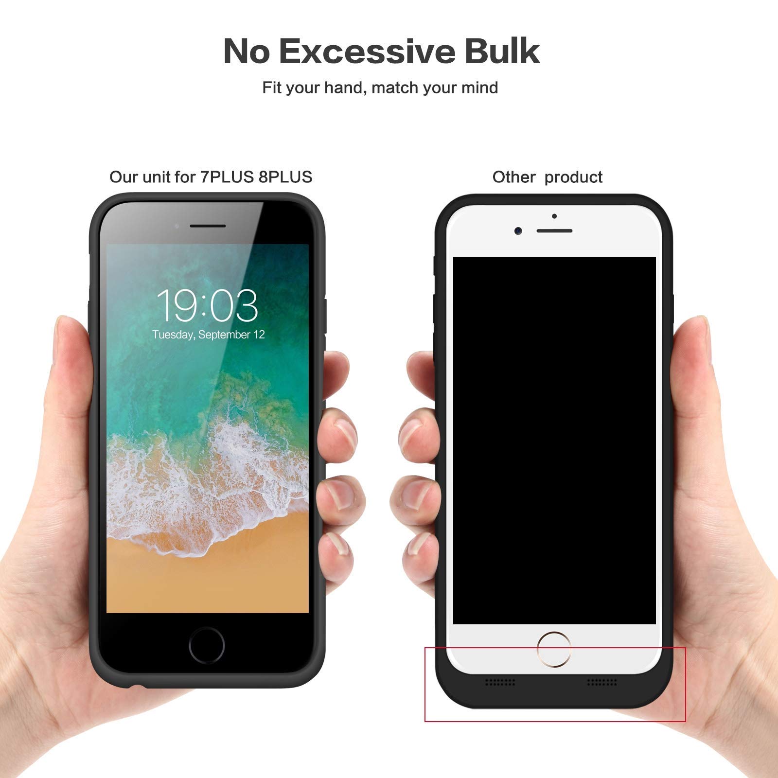 Amazon.com: Battery Case for iPhone 8plus/7plus/6 Plus/6s Plus