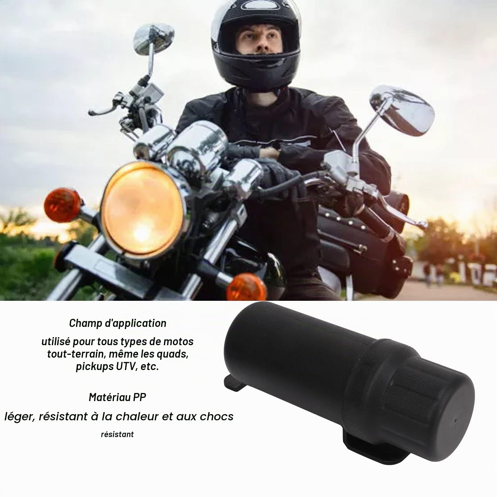 Tube à Outils Universel pour Motos Tout Terrain 4.9 Pouces, boîte de Rangement étanche pour Outils de réparation, Porte Documents, boîte de Rangement pour et imperméables,