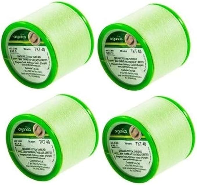 4 x 300 m Organica Organic Cotton Eyebrow Threading Thread