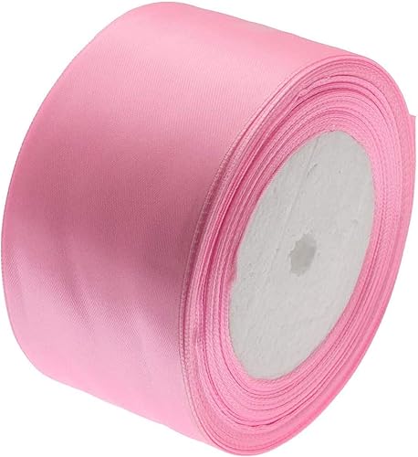 Miniatura 1 de Rollo de cinta de satén de una sola cara de 2 pulgadas de ancho para bodas, proyectos de costura, envoltura de regalos y proyectos de manualidades,