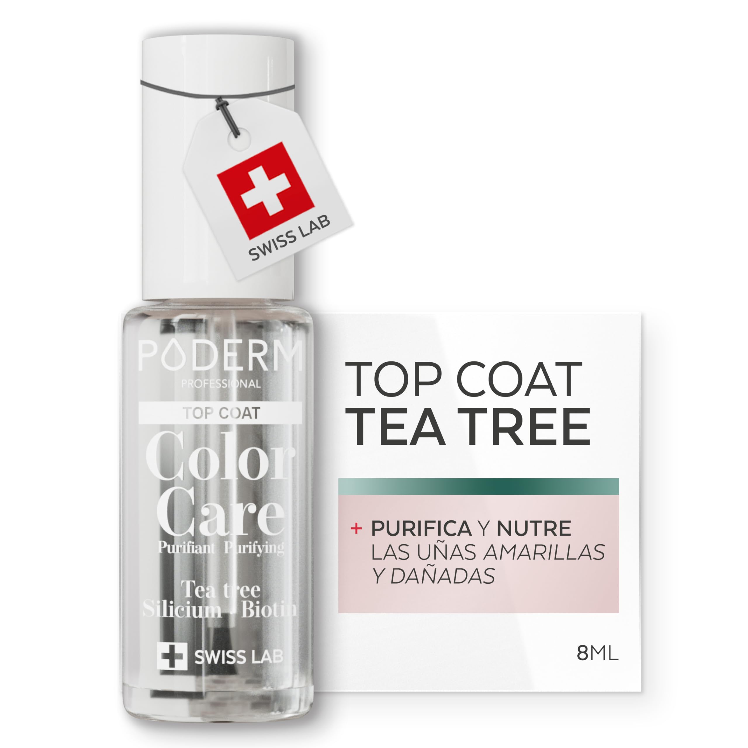 Oferta: PODERM-TOP COAT Brillante y protector-con ÁRBOL DE TÉ-larga