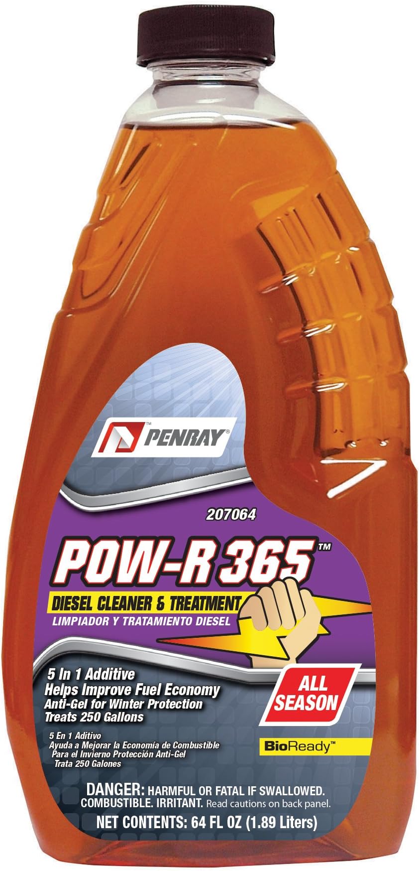 POW-R 365 207064 5-in-1 Diesel Cleaner and Treatment - 64-Ounce Bottle