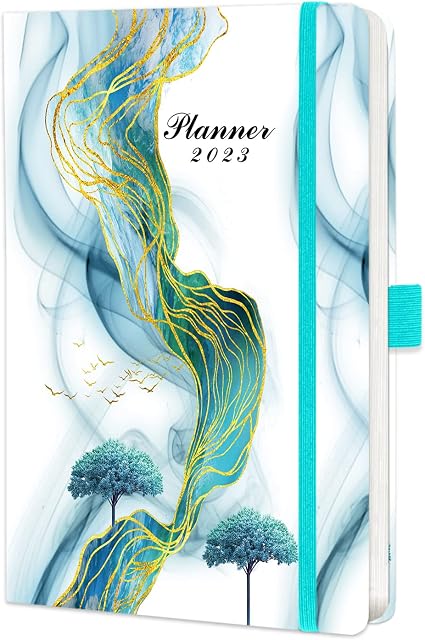 2023 Diary A5 Week to View, Weekly & Monthly Planner, from Jan 2023 to Dec 2023, Academic Diary 2023 with Tabs, Pen Loop and Inner Pocket, Size A5 (21×14.5×2.5cm)