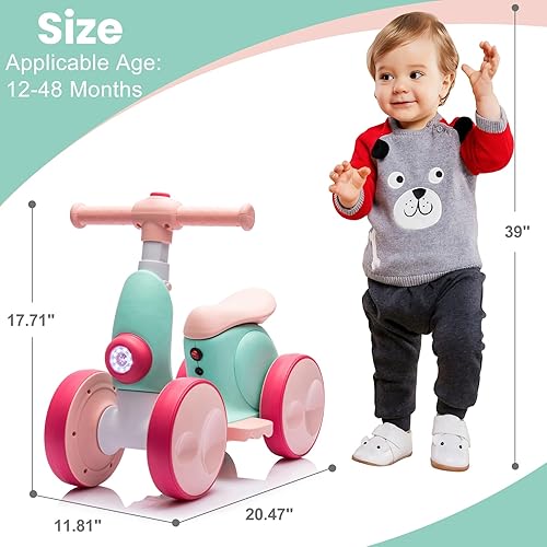 Miniatura 6 de Electric Baby Balance Bike with Bubble Machine for 1 Year Old Boys Girls 4 in 1 Toddler Balance Bike 12-48 Month Kids Bubble Bike Ride Toys First