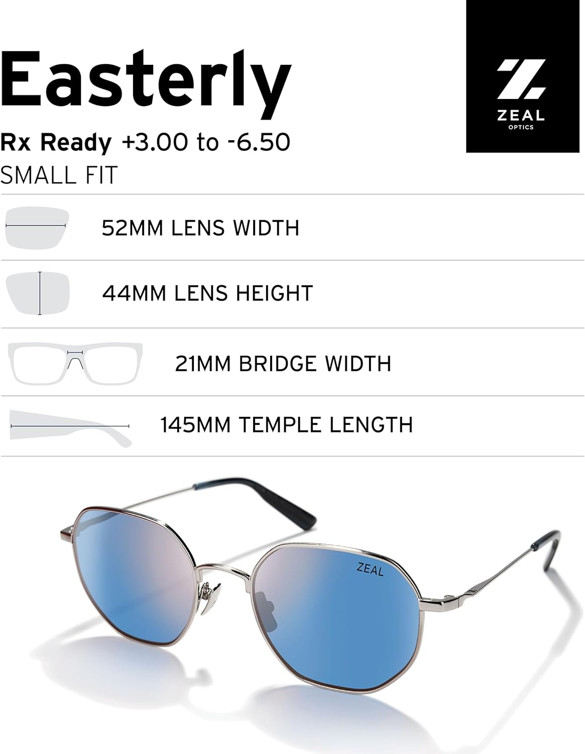 Zeal Optics Easterly Round Aviator Polarized Sunglasses