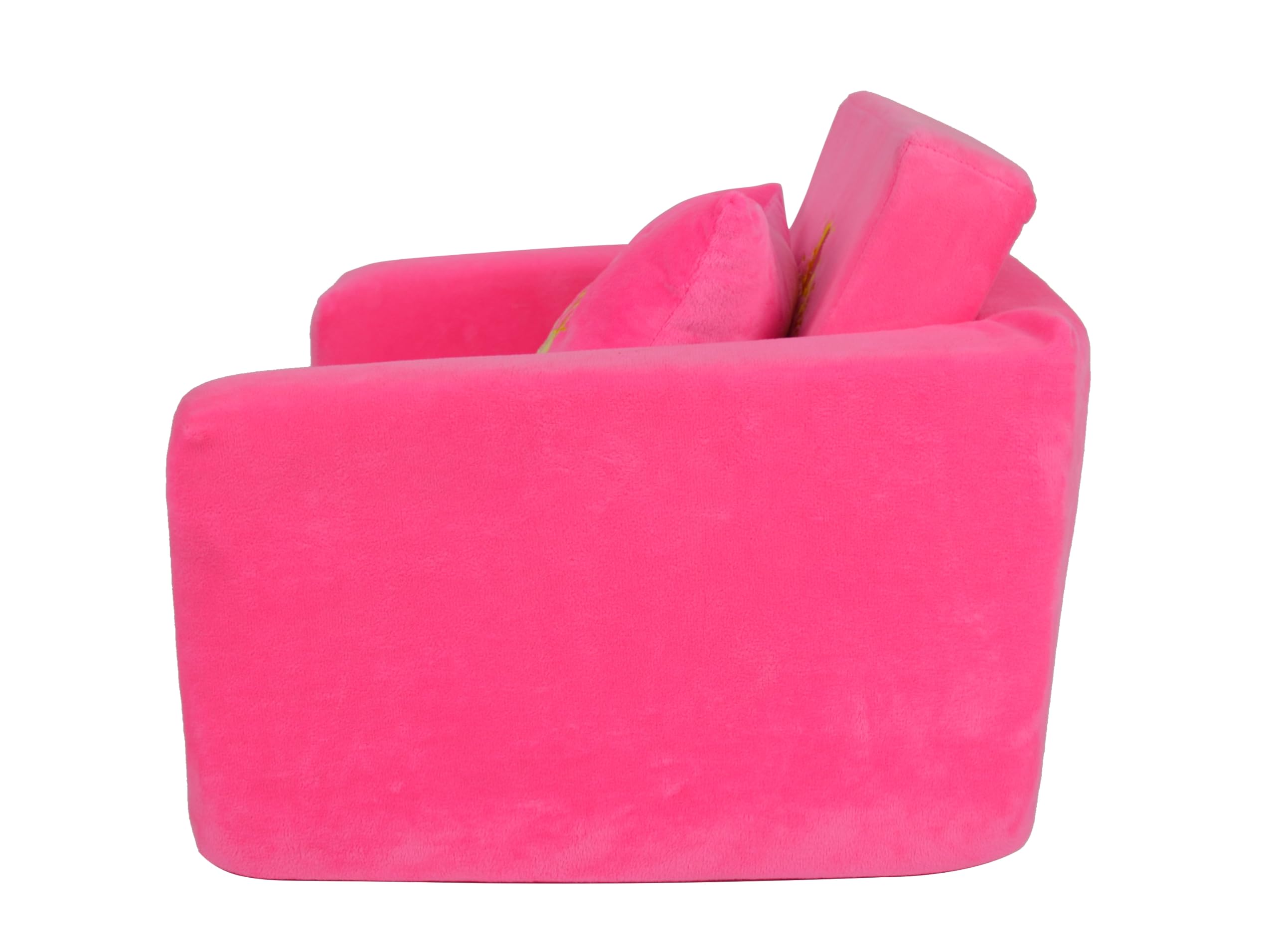 Mondial Toys Poltroncina Letto per Bambini Soffice Poltrona Rilassante Morbida in Peluche con Cuscino Rosa