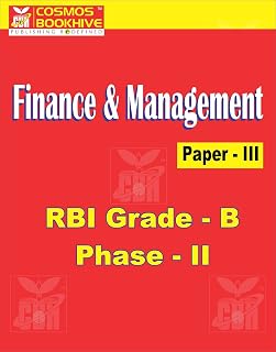 FINANCE & MANAGEMENT FOR RBI - GRADE -B PAPER -III QUESTION BANK