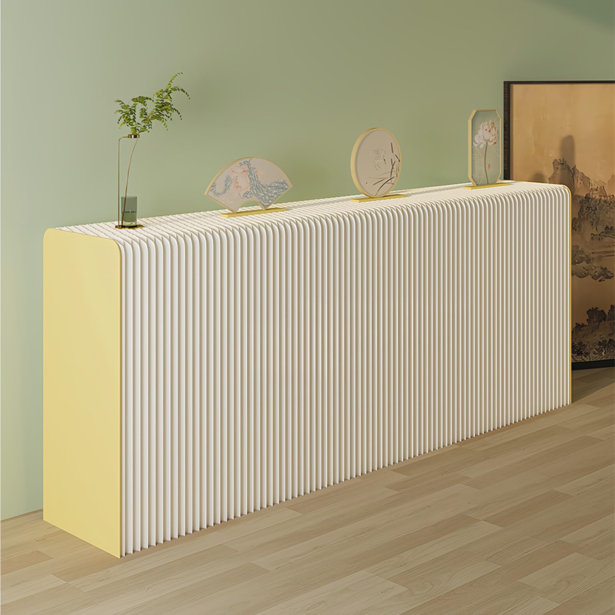 Espositore lungo per vendita al dettaglio, 300 x 31 x 118 cm, regolabile, perfetto per mostre, fiere e vetrine di negozi, design elegante e salvaspazio