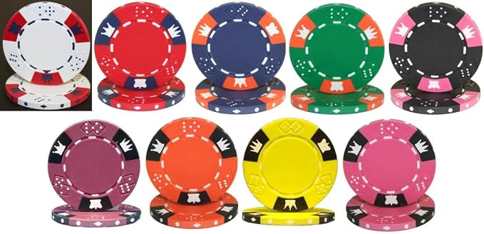 Crown & Dice 1000 Fichas de Poker 14gm con Estuche de Aluminio miniatura 2