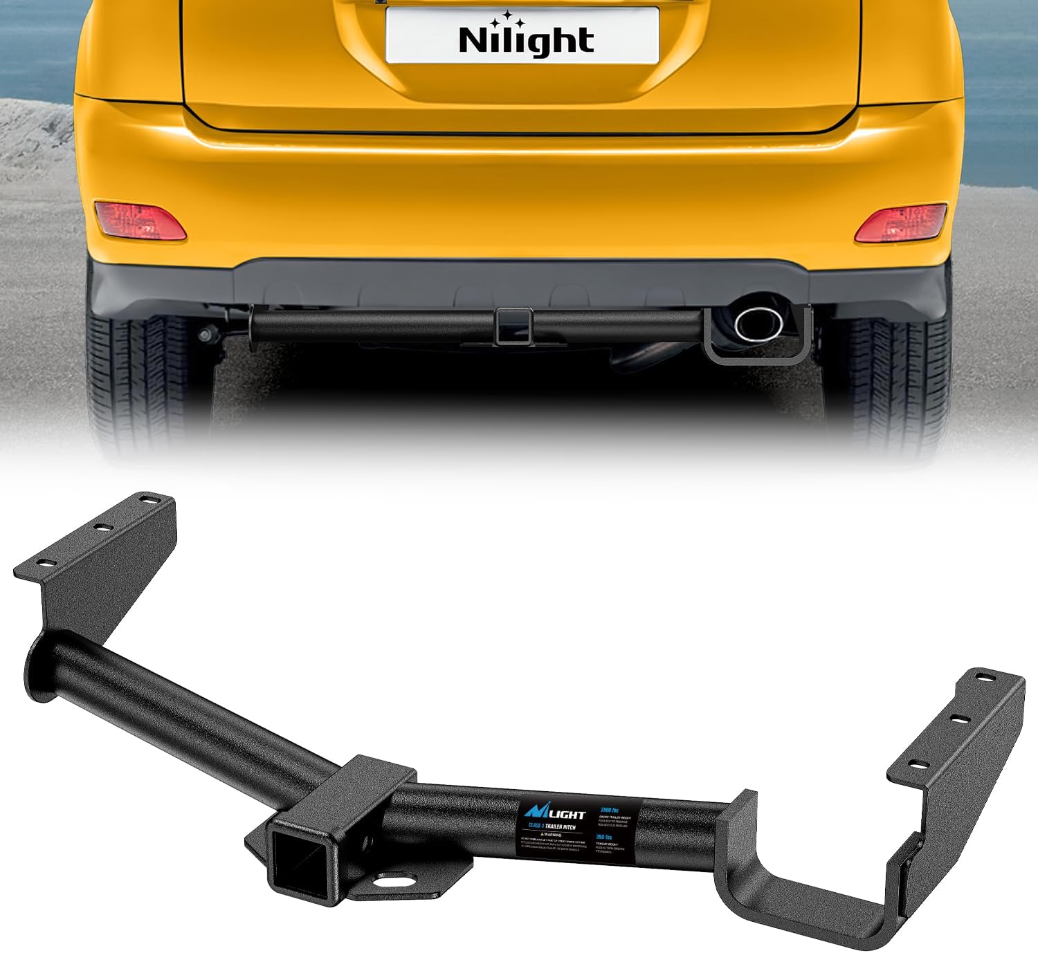 Nilight Class 3 Trailer Hitch 2 Inch Receiver for 2004-2007 Toyota Highlander; 2004-2006 Lexus RX330 ; Lexus RX400h 2006-2008; Lexus RX350 2007-2009; Multi-Fit Hitch Ball Mount Cargo Carrier Bike Rack