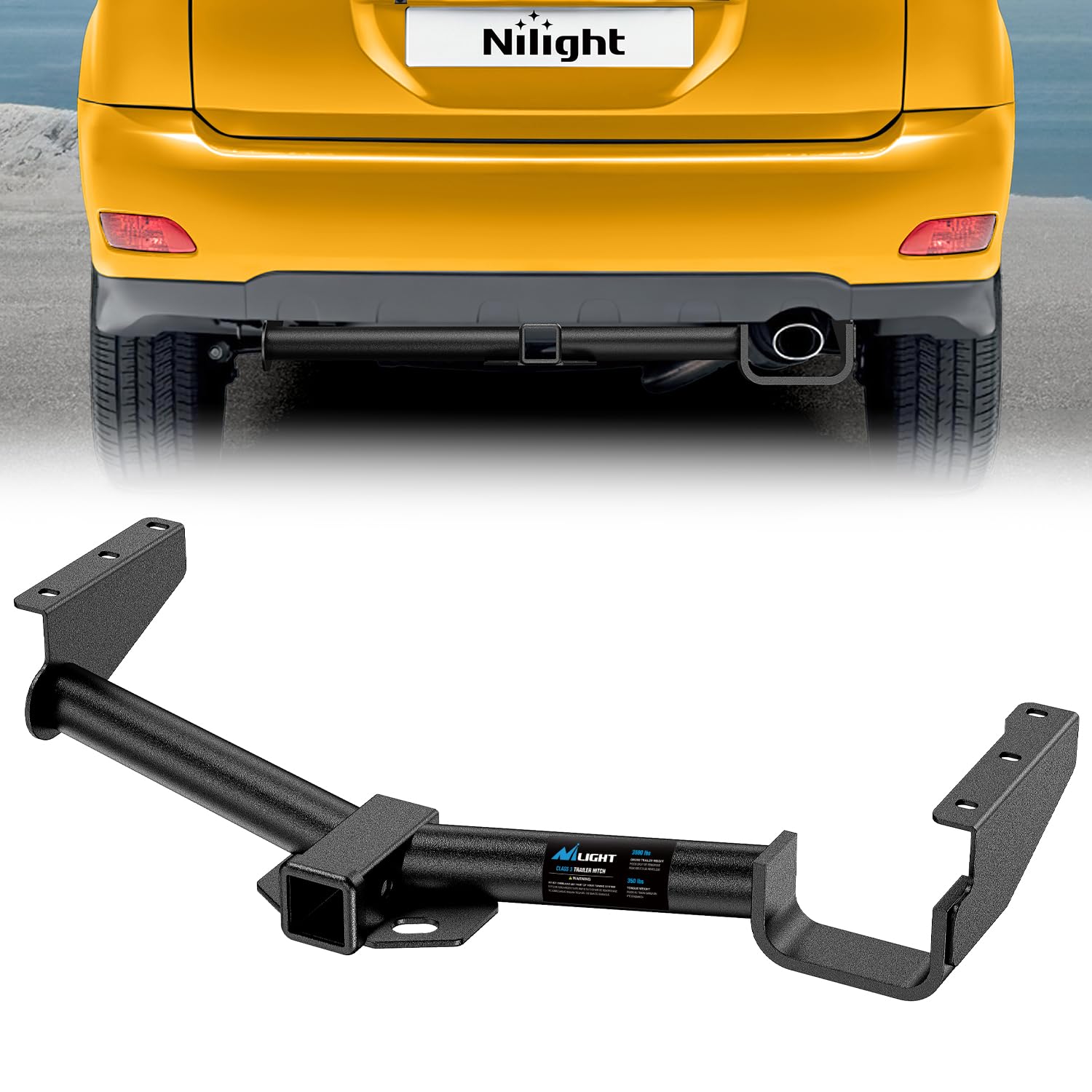 Nilight Class 3 Trailer Hitch for 2004 2005 2006 2007 Toyota Highlander