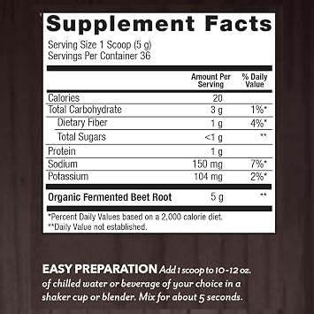 Plantfusion Organic Fermented Beet Powder, 6.34 OZ