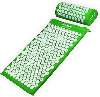 fitnessXzone Acupressure Mat and Pillow Set, Home Massage Set, Blue, and pillow