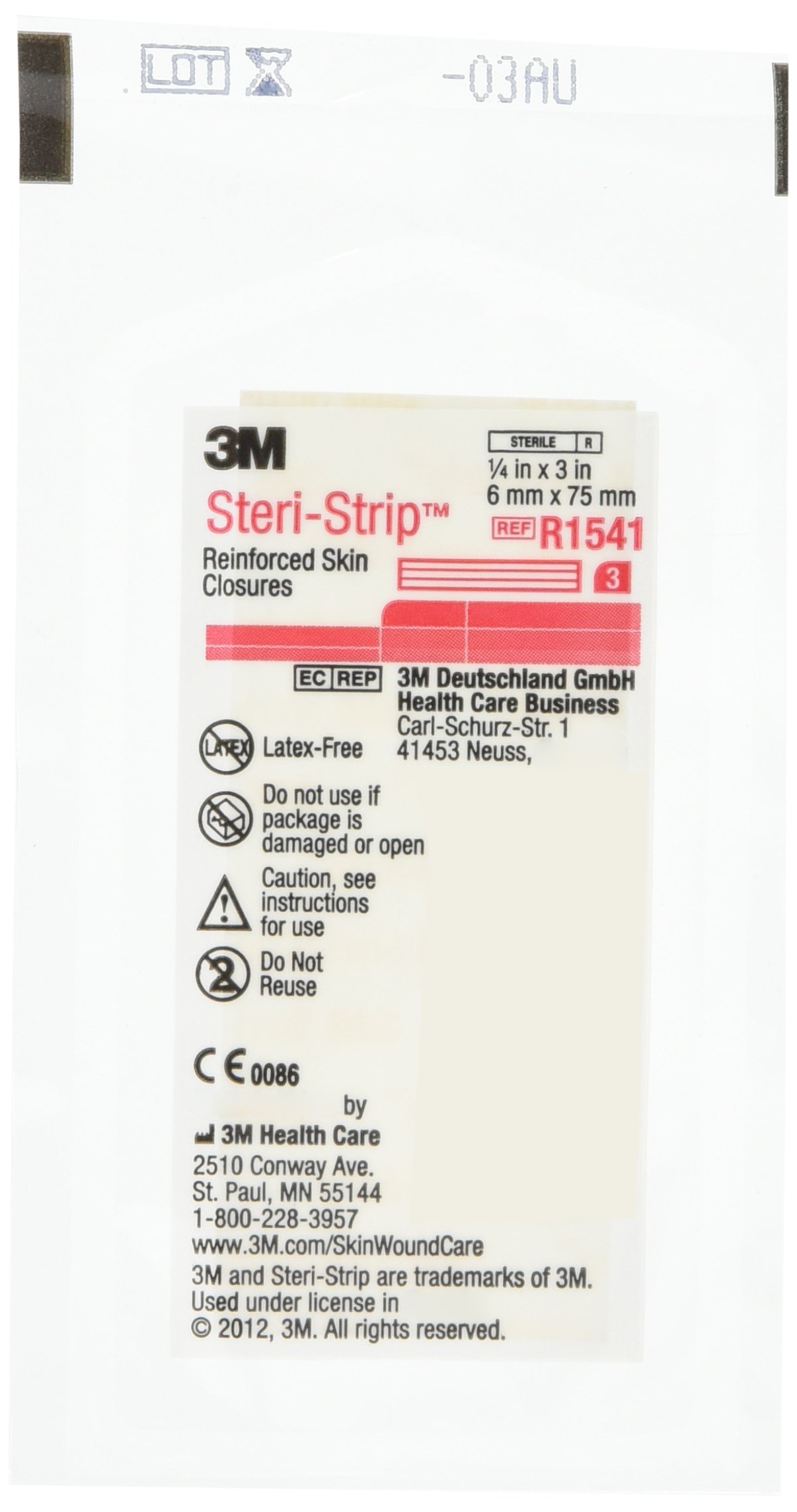 3M HEALTH CARE MMR1541 - Striscia per ferite, 6 x 75 mm, confezione da 50 pezzi