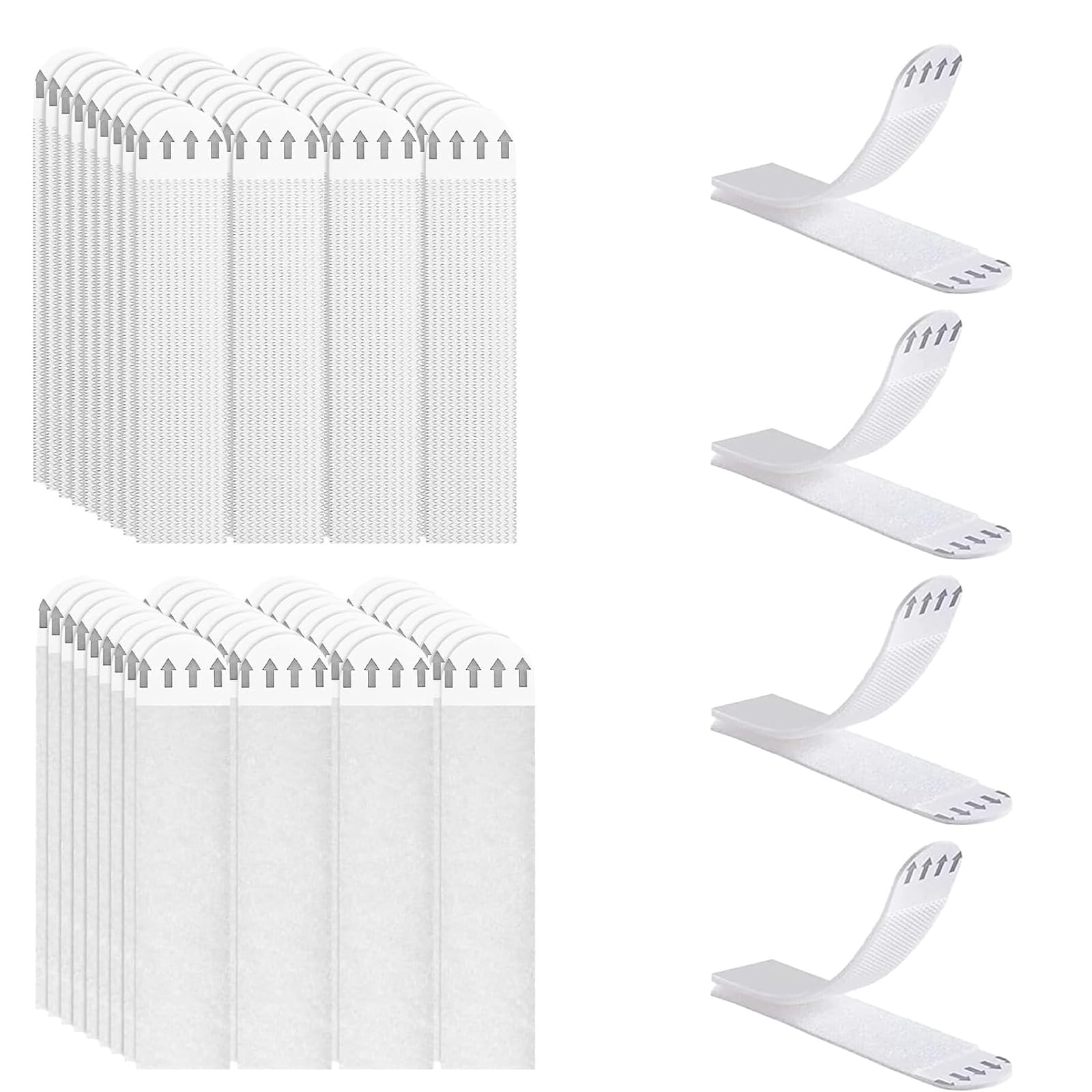 Icetop 36 Pairs (72 Strips) Picture Hanging Strips, Heavy Duty Picture Hanging Strips Large Hook Loop Adhesive No Nails Wall Fastener for Frames Canvas Damage-Free