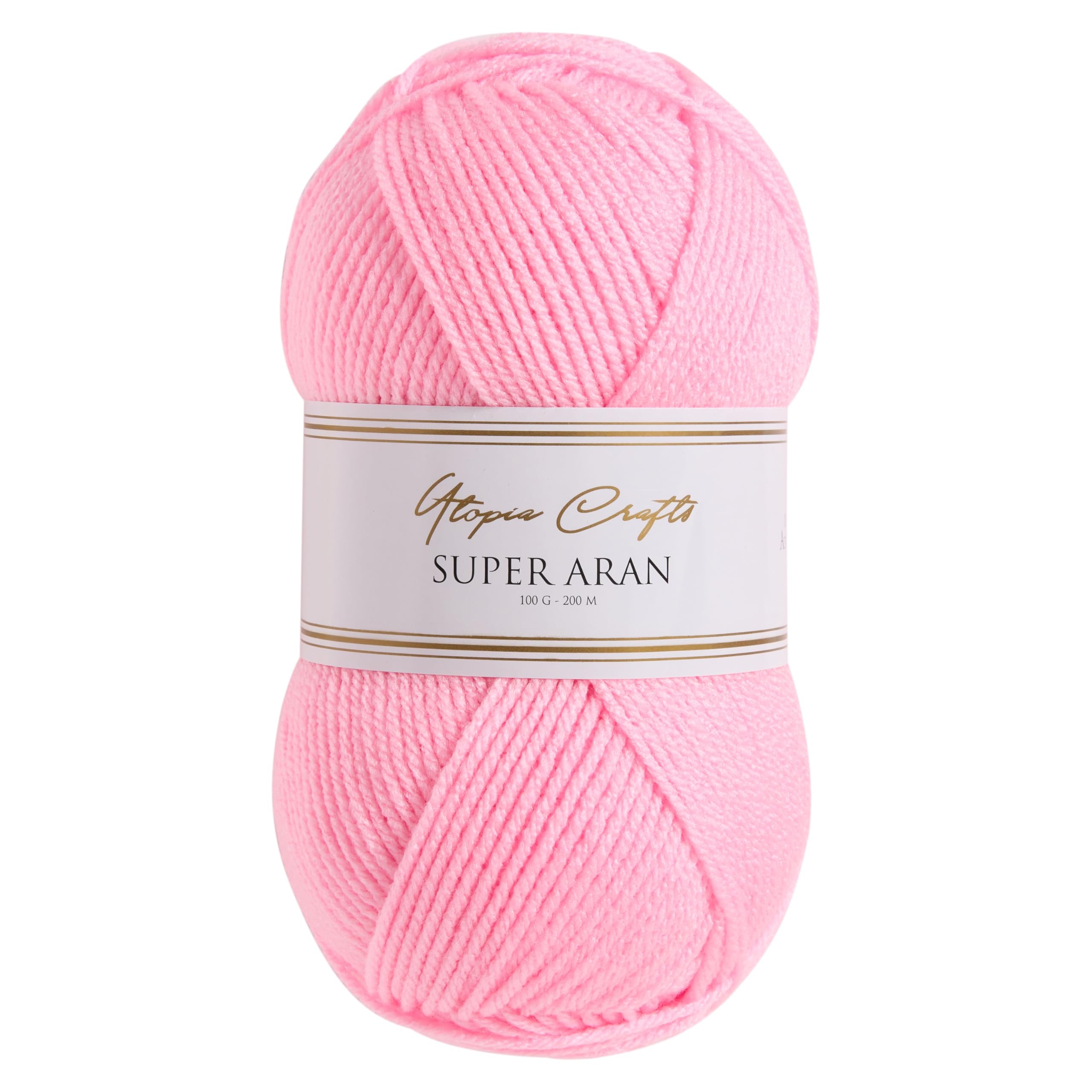 Utopia Crafts Super Aran Knitting and Crochet Yarn 100g (Gentle Rose)