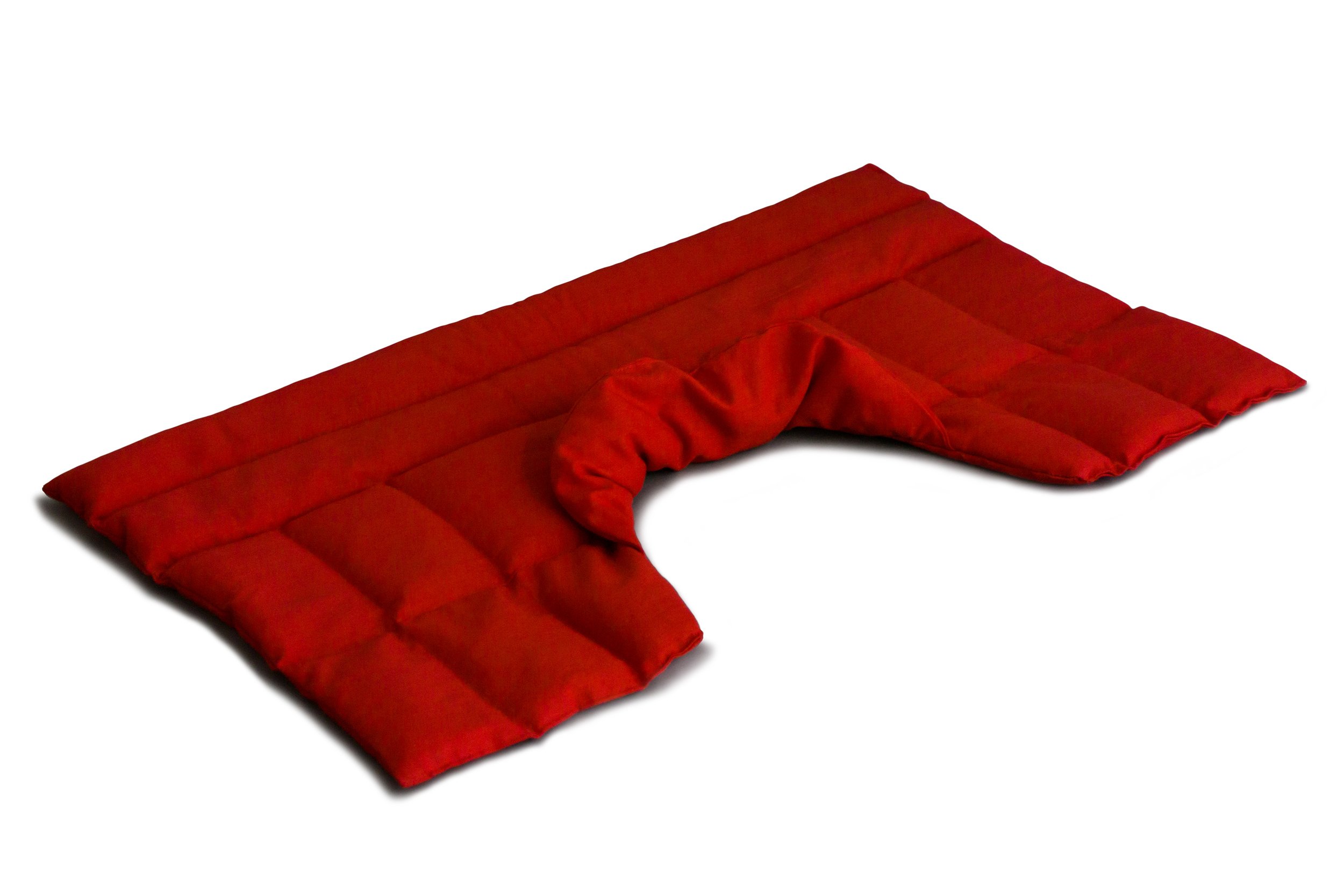 Cuscino termico cervicale XL per collo, spalle e schiena - Cuscino termico con semi di ribes - rosso -