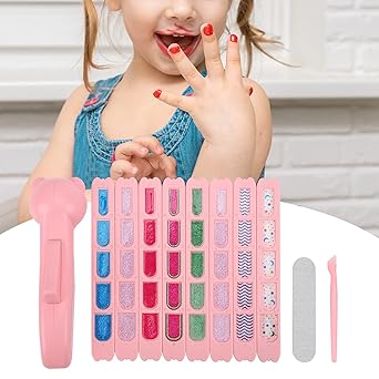 Amazon 子供の美容ネイル ネイルおもちゃキット簡単に剥がせるプラスチック無毒カラフル女の子のために 産業 研究開発用品 産業 研究開発用品 通販