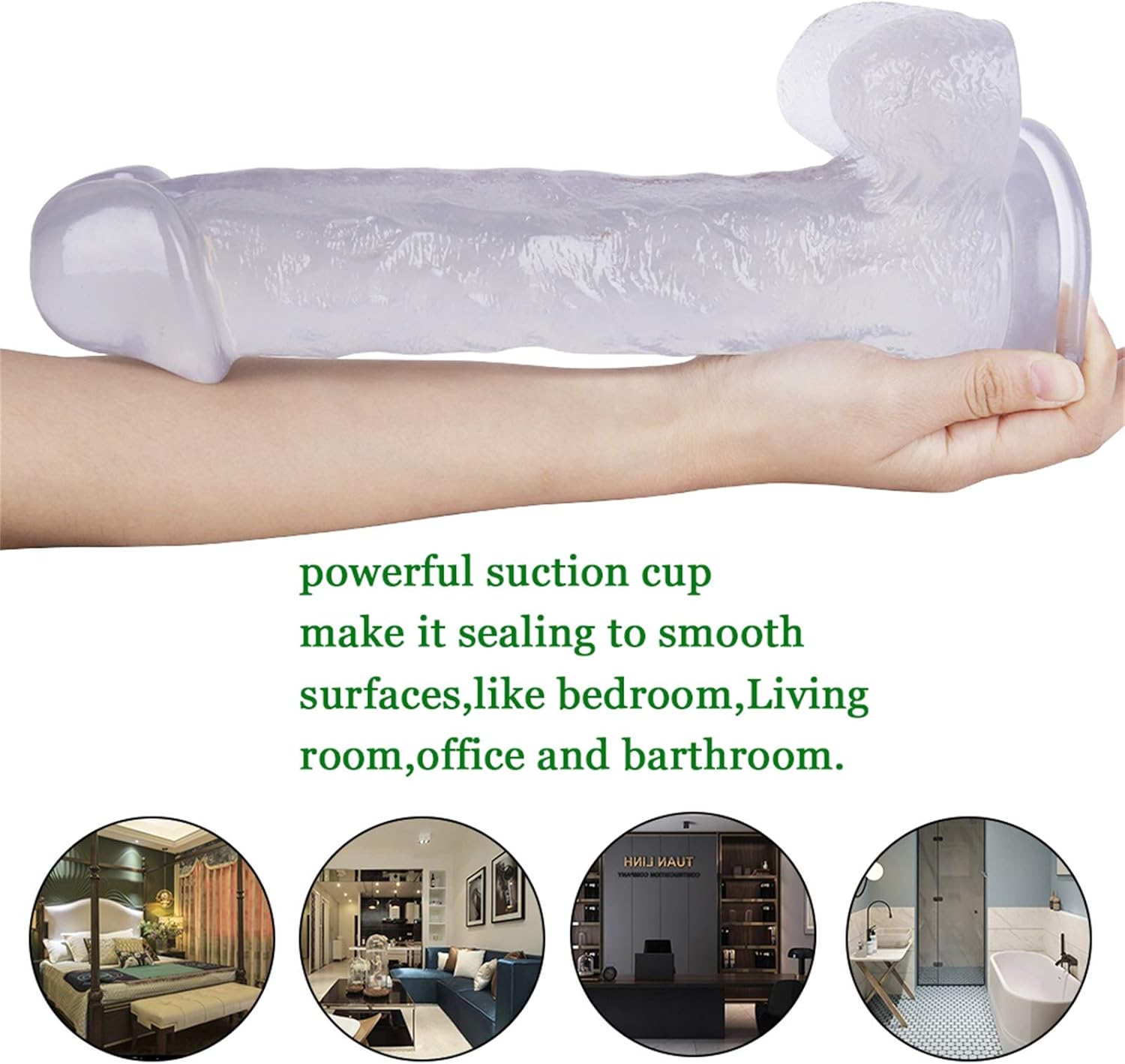 Soft Realistic Dildos with Powerful Suction Cups Anal Dildo Giant Dildo Sex Toy for Couples Real Penis Replica(Pink)