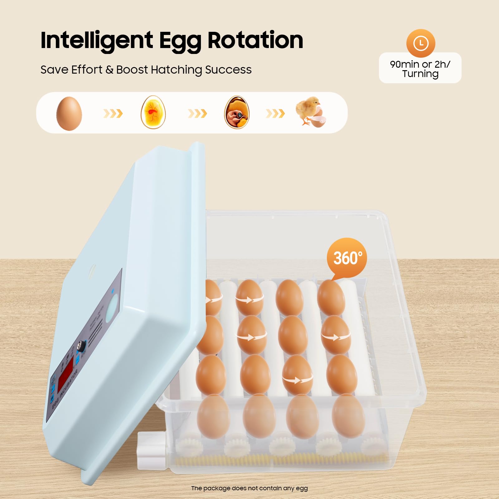 Incubateur automatique pour 16 œufs de poule et d'oiseaux, 3 en 1
