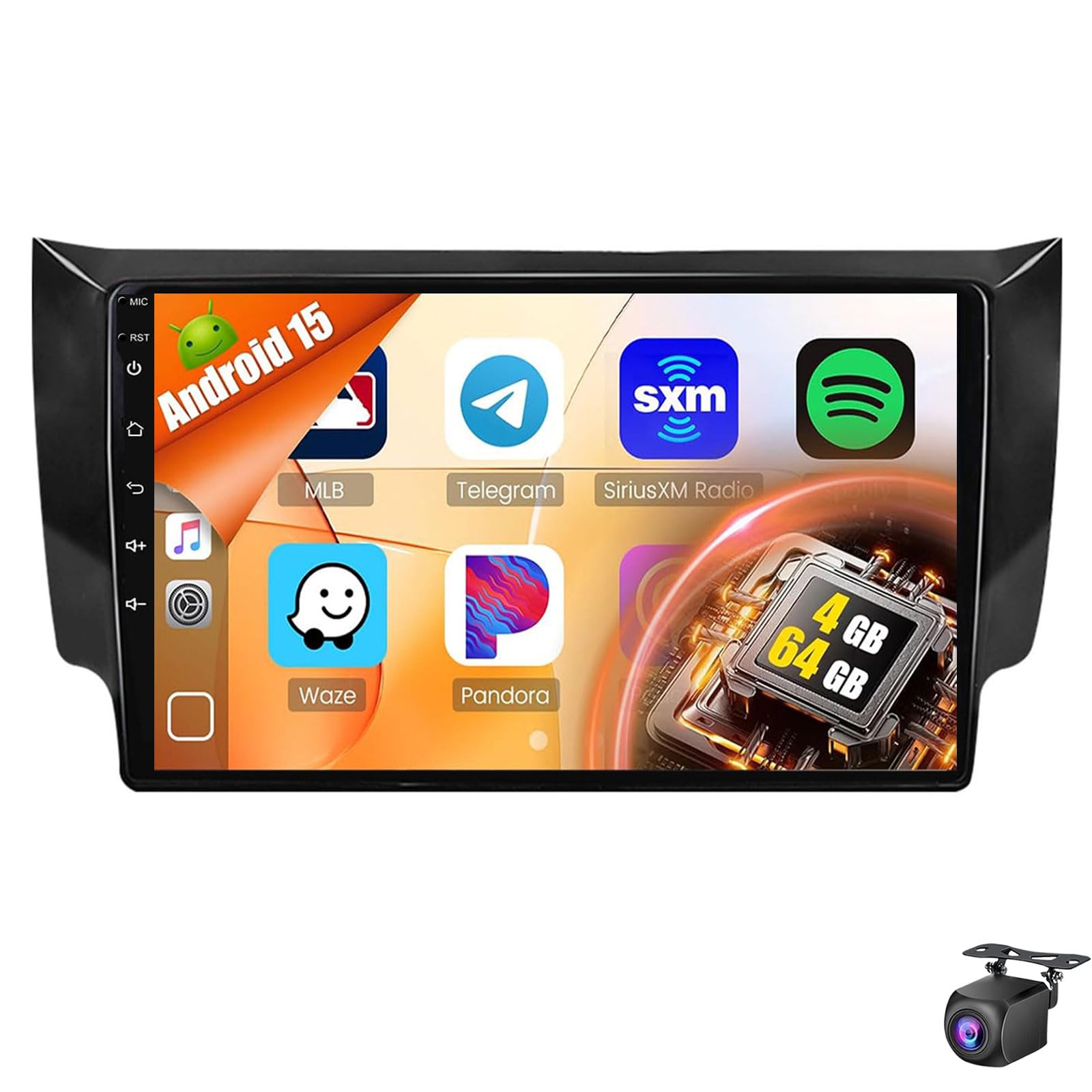 10'' Radio Samochodowe Android 15 Do Ni-ssan Sentra Sylphy B17 2013-2018 Z Ekranem Dotykowym Radio Z Bezprzewodowym CarPlay Android Auto GPS Bluetooth WiFi FM RDS SWC Kamerą Cofania(Size:8Core 4+32G)