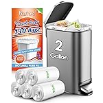 2 Gallon 130 Counts (fit 1.8-2 Gal) Small Trash Bags Garbage Bags by RayPard, 6-7.5 Liter Waste Basket Liners fit 1.6-2, 2.1, 2.2 Gal Trash Can for Home Office Kitchen Bathroom Bedroom, Clear