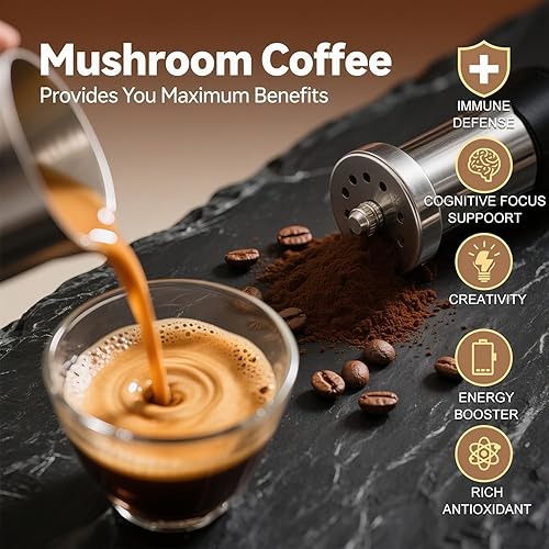 Miniatura 2 de Café de champiñones con cordiceps de melena de león y chaga 30 porciones