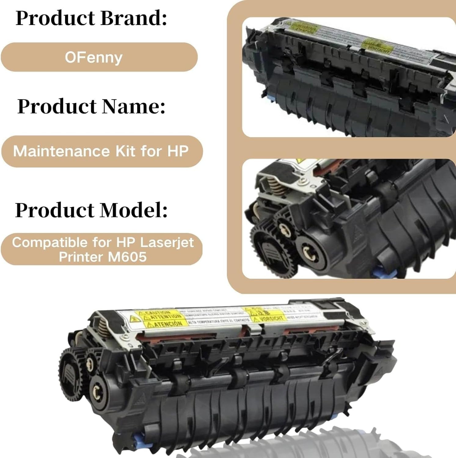 F2G76A (E6B67-67901, F2G76-67901) Fuser Maintenance Kit Compatible with HP LaserJet M604 / M605 / M606 (110V),Includes 1PC RM2-6308 Fuser,Transfer Roller & Tray 2-6 Rollers