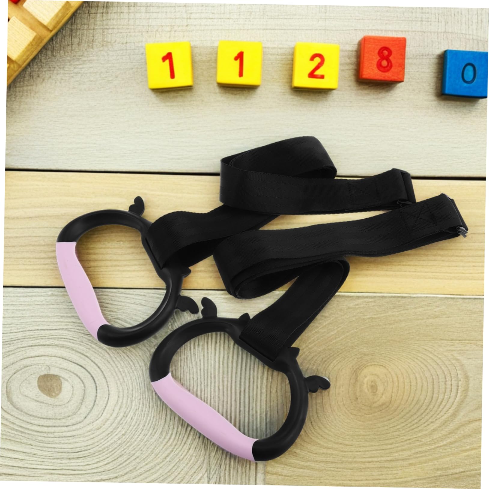 Toyvian Anneaux de Traction Accessoires Fitness Intérieur 2pcs pour Garçon et Filles en PP et Nylon Design Spécifique Garçon et Filles pour Apprentissage Marche et Exercices la Maison