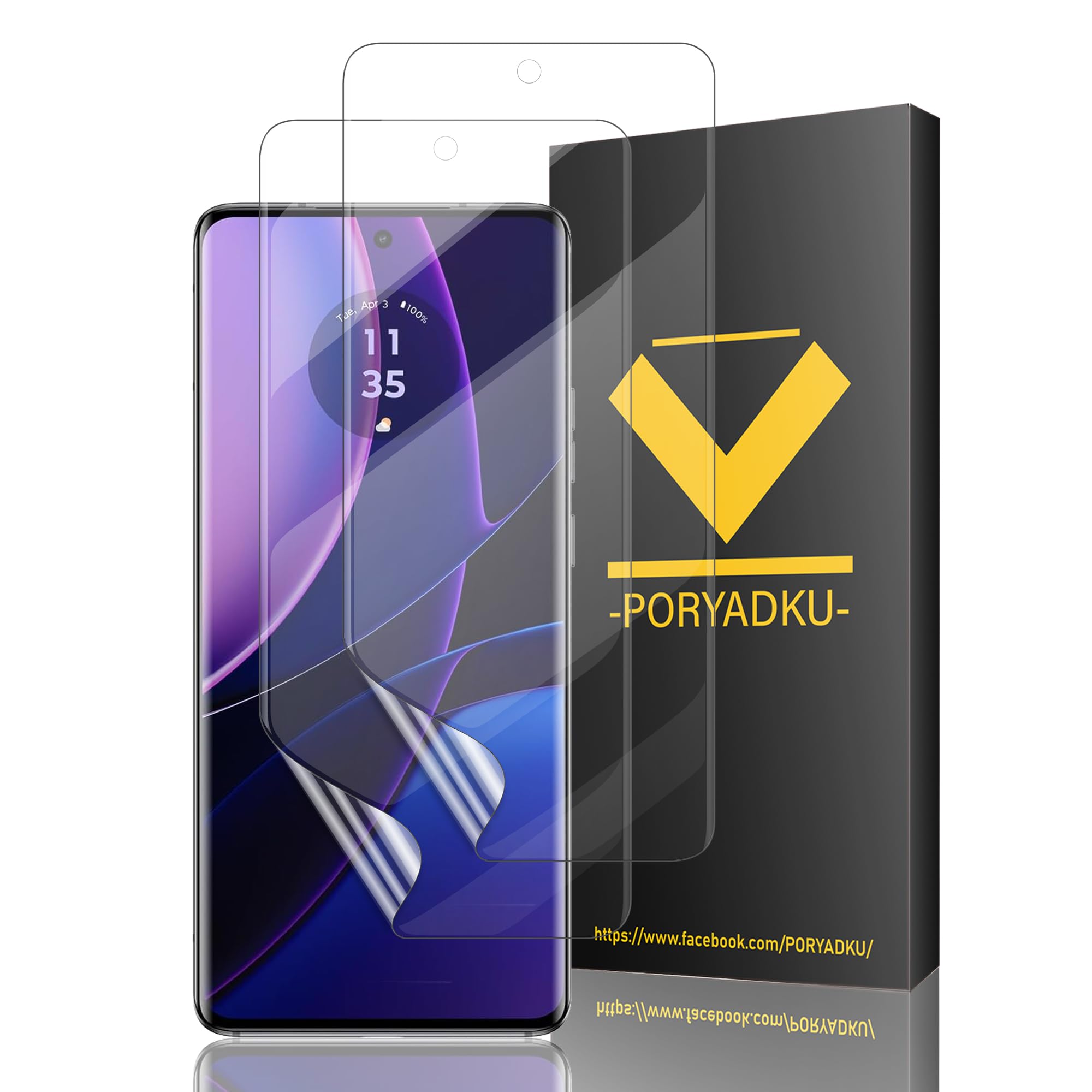 WILLONE 2 Pcs For Edge 2023 Screen Protector [Not Glass], High Clarity, Case Friendly, Bubble Free, Touch Sensitive, For Motorola Edge 2023