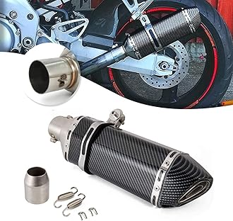 Slip On Exhaust Motorcycle Muffler Pit Dirt Bike Exhaust ATV Muffler,1.5-2" Universal for Street Bike Pit Bike Scooter