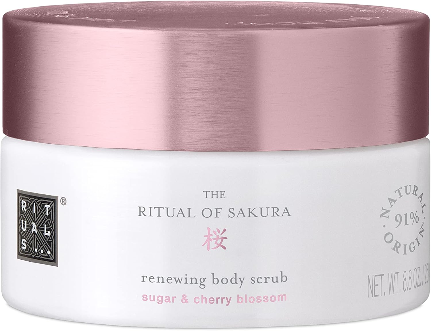RITUALS The Ritual of Sakura Peeling do ciała, 250 gr - z mlekiem ryżowym, kwiatem wiśni, cząstkami wiśni i olejem Tsubaki - właściwości odżywcze i odnawiające skórę - Amazon product rated Grade A