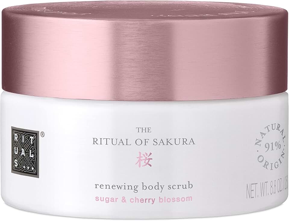 RITUALS Exfoliante Corporal de The Ritual of Sakura, 250 gr - Con Leche de Arroz, Flor de Cerezo, Partículas de Cerezo y Aceite de Tsubaki - Propiedades Nutritivas y Renovadoras de la Piel
