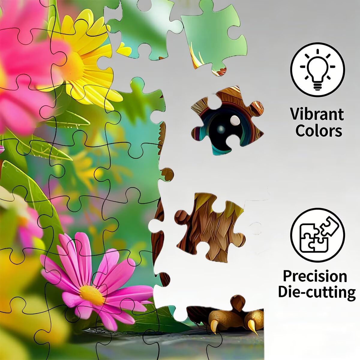 Puzzle 5000 elementów sowy, puzzle kwiat dla dorosłych, klasyczne puzzle gry edukacyjne do aktywności rodzinnej, najwyższej jakości drewniane puzzle z pudełkiem na prezent dla mężczyzn prezent dla