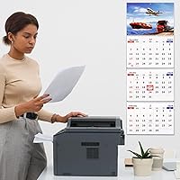 Vista 6 de Calendario de pared 2024-2025, calendario mensual de 3 meses, calendario de pared 2024 (plegado en un mes), diciembre 2023 a enero de 2025