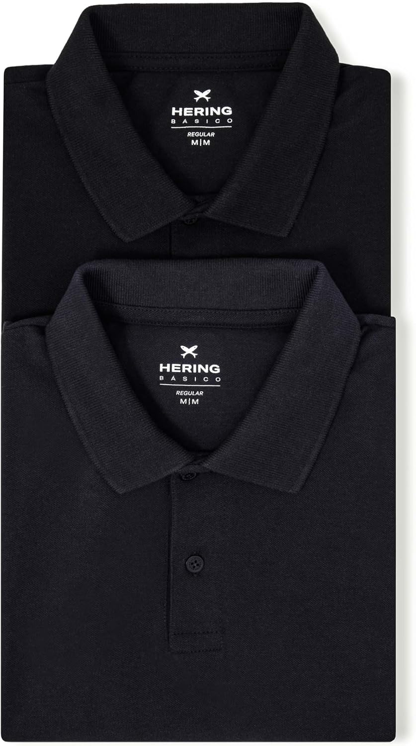 Kit Com 2 Camisas Polo Básicas Masculinas Kit Com 2 Camisas Polo Básicas Masculinas