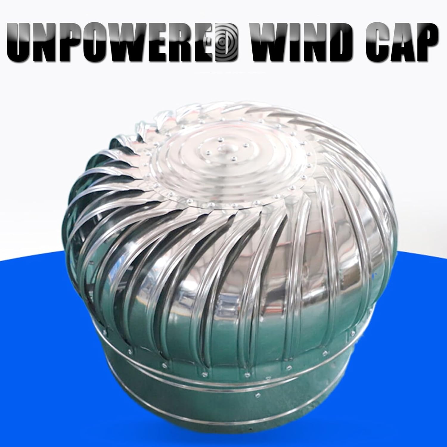 Vents Whirlybird, Ventilating Fan, Roof Ventilator, Cap Vent Round, 304 Stainless Steel Round Exhaust Grille Louvered Vent, DIY Easy Vent Hookup Kit, for Flats, Apartment, Home Decor(4.3inch