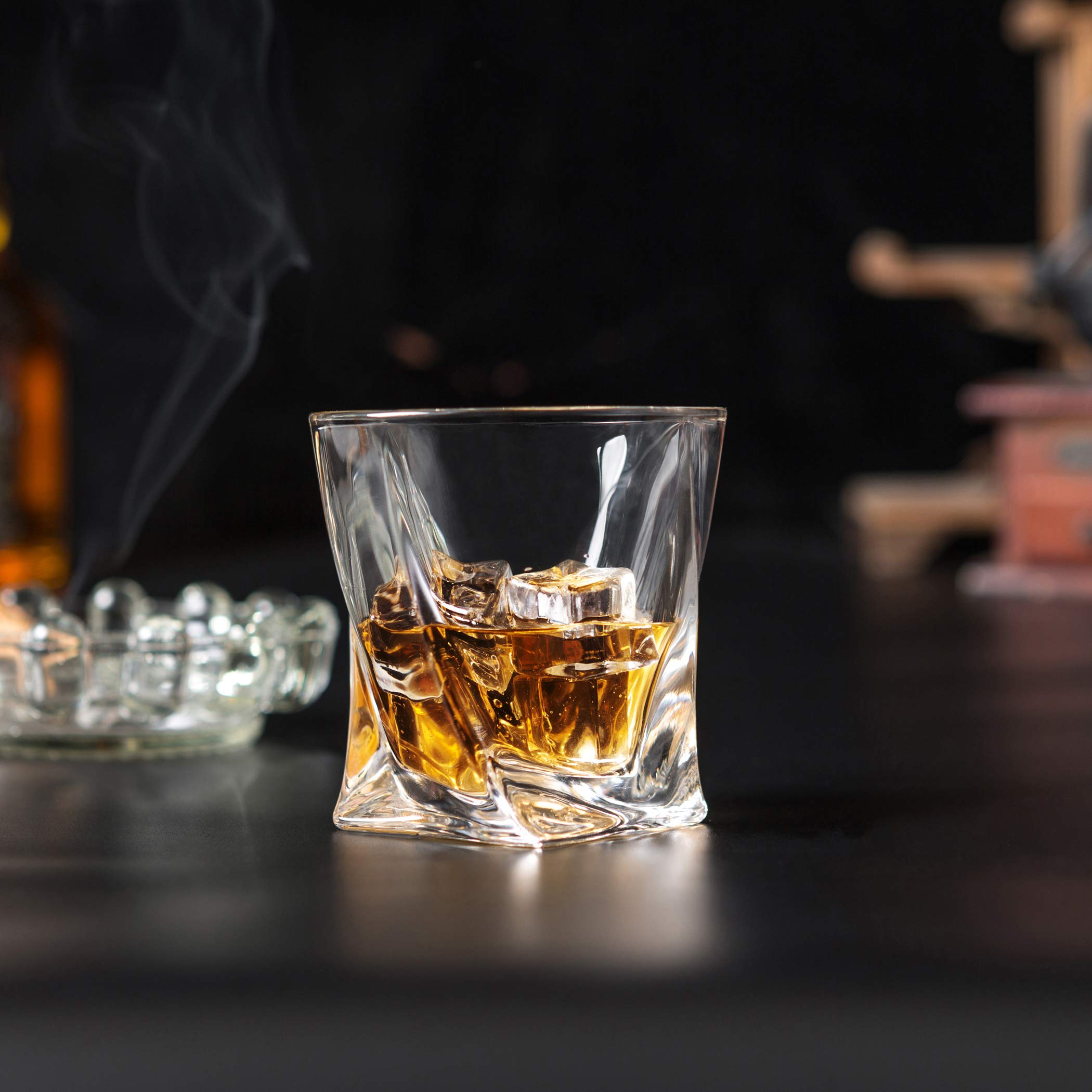 KANARS Bicchieri Whisky, Bicchiere Cocktail e Whiskey Cristallo, 300ml, Set di 4 Pezzi, Bellissimo Regalo