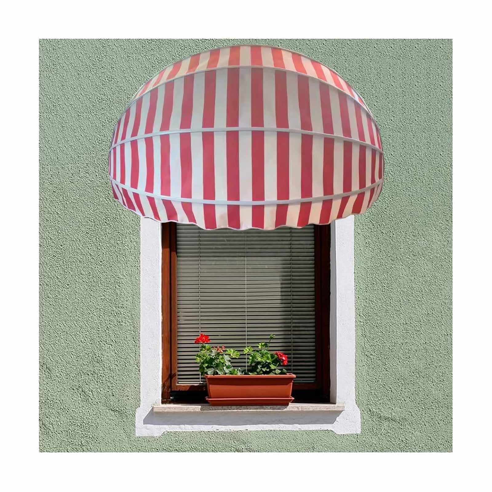 GJZQDKX Canvas Dome Door Canopy UV & Water Resistant Sun Shade Shelter for Deck Balcony Collapsible Hemispherical Arc Awning 135cm Diameter