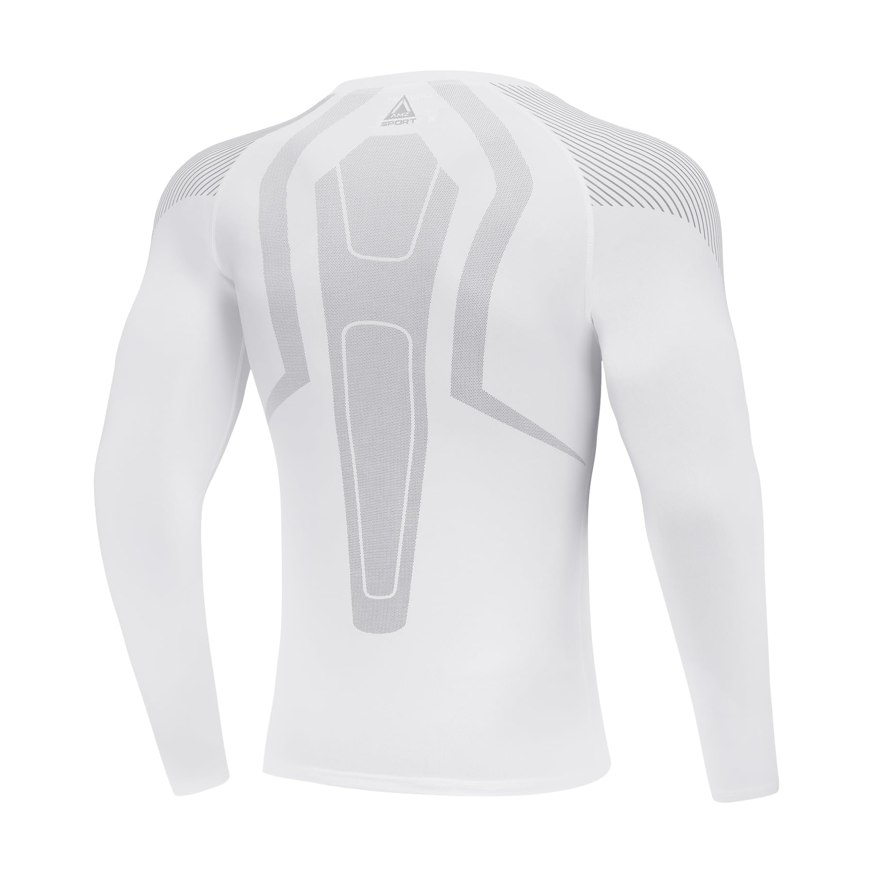 AMZSPORT Maglia Compressione Uomo Maglia Termica Manica Lunga Maglietta Palestra Compression Shirt Ciclismo Running Sportiva