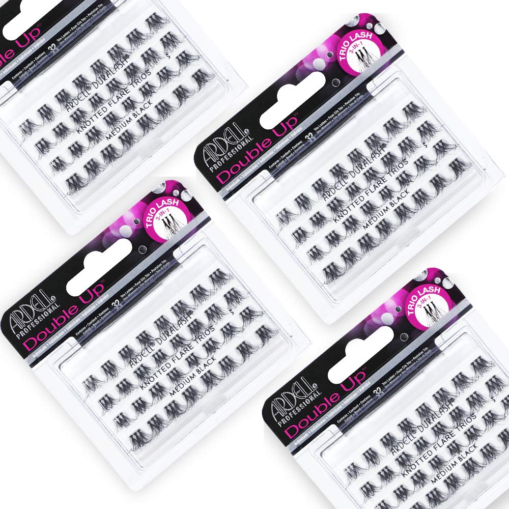 Ardell Double Up Individual Lashes, Customizable DIY Lash Clusters, Reusable False Eyelashes, Eyelash Extensions, 4 Pack