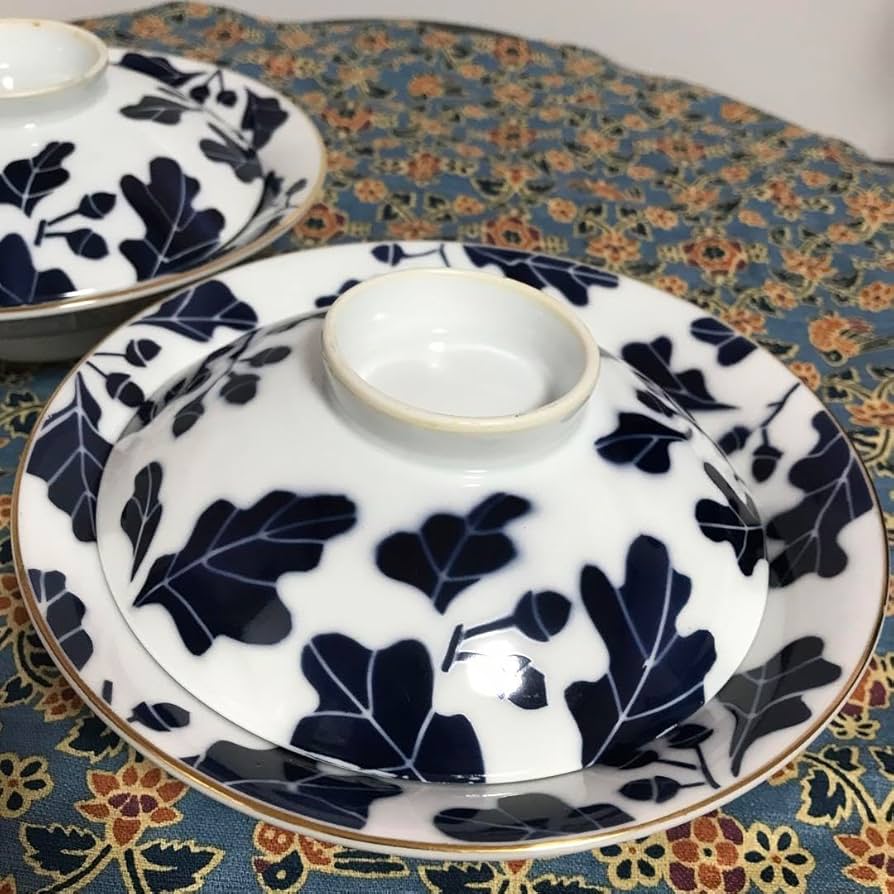 Amazon | 深川製磁 丼 小どん どんぶり 蓋付き どんぐり ブルー