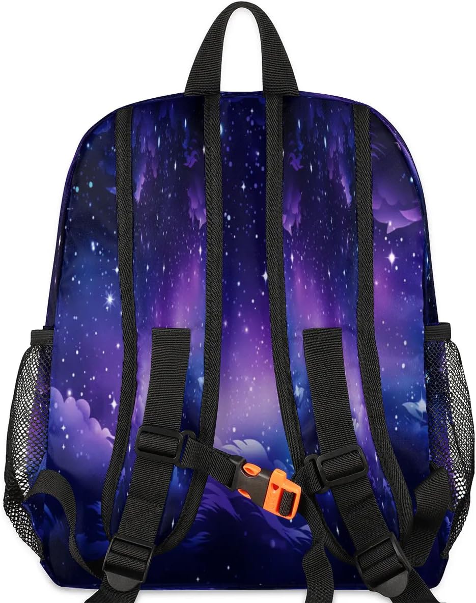 12 Inch Cute Mini Book Bag Small Backpack Multi Compartment Backpack With Chest Strap Galaxy Waterproof Casual Daypack Travel Bag, Nebula Explosion