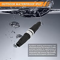 Vista 5 de Elecbee Conector de cable M12 Circular Impermeable Enchufe de Aviación Terminación de Tornillo Instalable en Campo Desapantallamiento Recto
