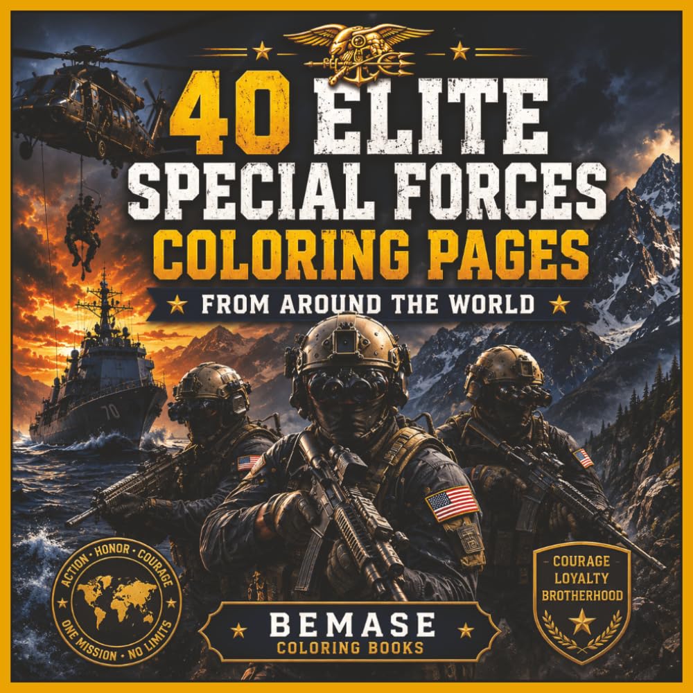 GLOBAL NAVY SEALS: 40 Elite Special Forces Coloring Pages From Around the World